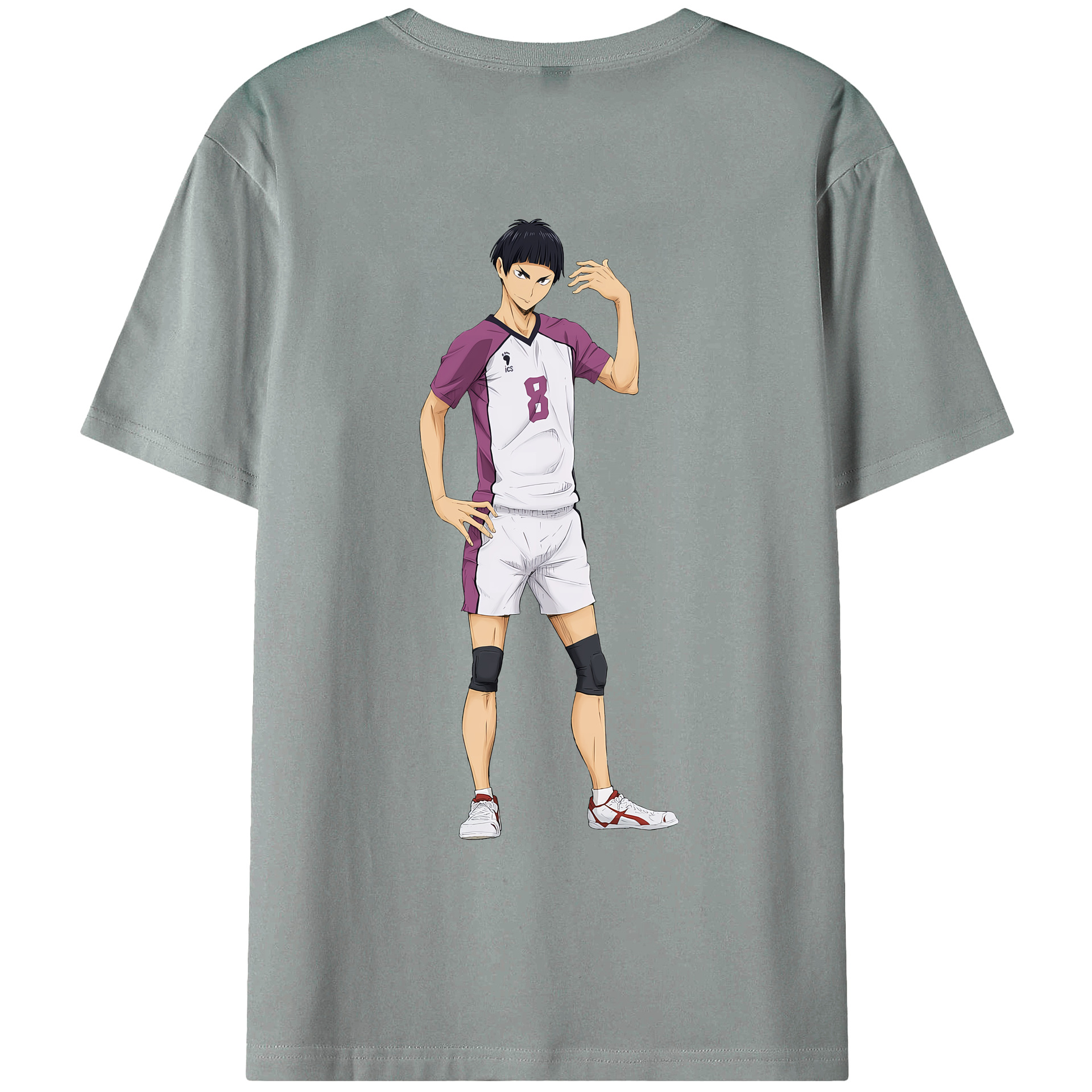 （画像用） ハイキュー!! Haikyu!! 綿100％ メンズ半袖Tシャツ（バックプリント） 通気性